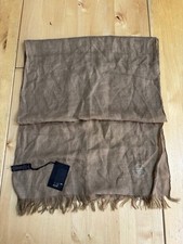 Alfred Dunhill hellbrauner rechteckiger Frühlingsschal ca. 15x60"