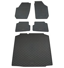 Gummi Fußmatten Kofferraumwanne für Skoda Fabia 2 Kombi 2007- Set Gummimatten