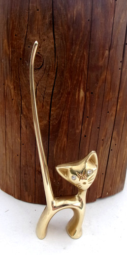 Messing ringhalter katze - messing,
