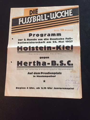 Programm 1927 holstein - ,