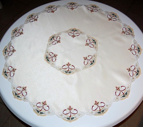 Tischdecke weihnachten beige - tischdecke,