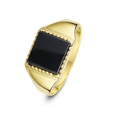 Herren 9 Karat Gelbgold, Onyx