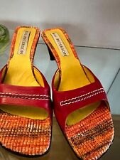 GIL PETERSON Ledersandaletten Pantoletten, rot Größe 40,5