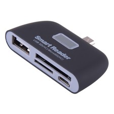 4in1 OTG/TF/SD Smart Kartenleser Adapter mit Micro USB Ladeanschluss für Telefon
