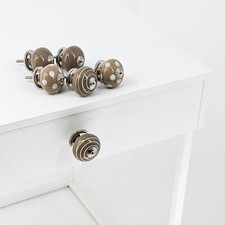 Handbemalte Keramikknäufe 6er