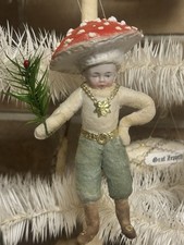 Wattefigur für Federbaum,Fliegenpilz, Shabby,Vintage Brocante,handmade