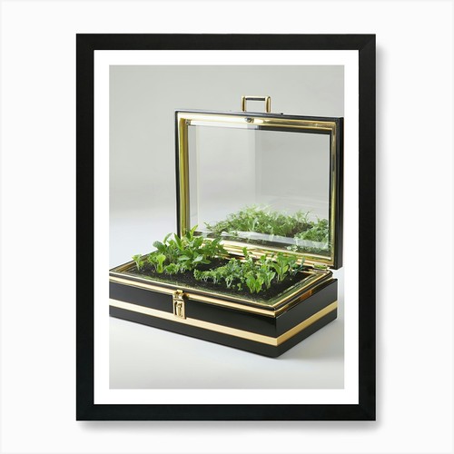 Terrarium kunstdruck gerahmt - kunstdruck,
