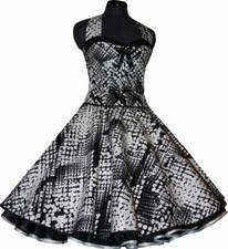 50er Petticoatkleid schwarz weiß Jugendweihe Abschlussball Tanzkleid Party