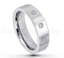 0.21ctw Amethyst 3-Stone Ring