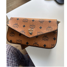 Mcm umhängetasche leder braun - umhängetasche,