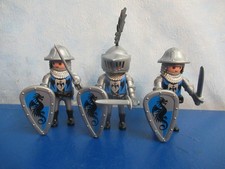 3 blaue Drachen Ritter Figuren