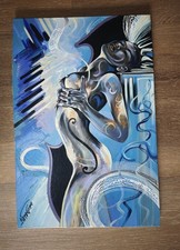 Original Acrylgemälde Handgemalt Signiert - 61cm x 40cm x 2cm Gemälde Kunstwerk