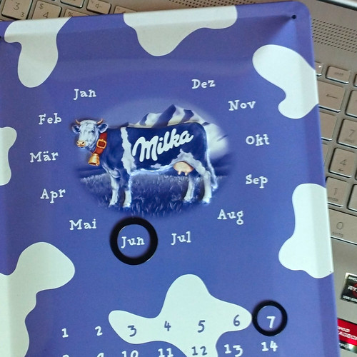 Milka blechschild aus blech - milka,
