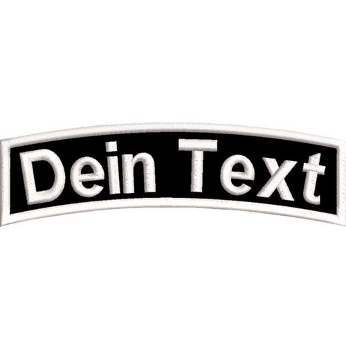 Namensschild gebogen mit - gebogen,
