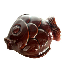 Alte PUDDINGFORM braun FISCH