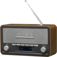 Denver DAB Radio DAB-18 Retro-Design Weckfunktion Bluetooth braun schwarz