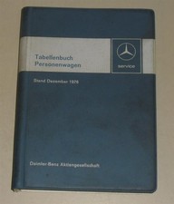 Tabellenbuch Mercedes Benz PKW