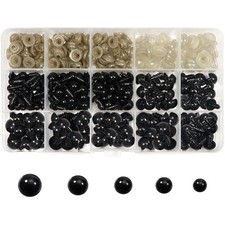 150 Stück Sicherheitsaugen Set Kunststoff Knopfaugen 6 8 9 10 12mm Bastelbedarf