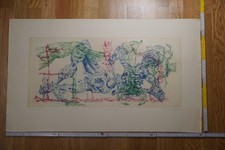 Bernard Schultze – „Liegender Migof“, 1969 – Farbradierung, signiert, betitelt 