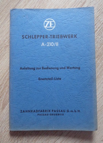 Getriebe a210 anleitung - zf, a210-2