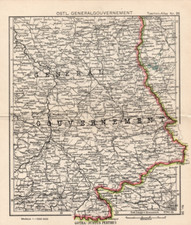 Östliches Generalgouvernement +Landkarte Deutsches Reich 1941+ Lublin, Cholm