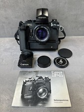 Canon F1 „Lake Placid 1980“ - 50 1.4 FD - Winder - Speed Finder - Manual Tested!