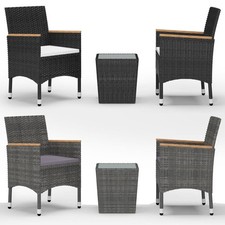5 tlg. Bistro-Set Poly Rattan
