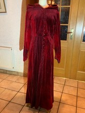 LARP_ Mittelalter Roter, langer Samtmantel mit Zipfelkapuze