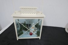 Weihnachtsdeko -  Laterne  LED Lichterkette  - weiß - Metall