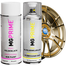 Felgenlack Gold Metallic 2K Felgenklarlack glänzend Spraydose 400ml