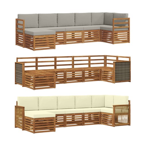 7pcs ecksofa set sitzgruppe - set,