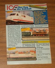 Seltene Werbung MINITRIX Modelleisenbahn - ICE - Der Zug der Zukunft 1986
