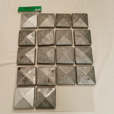 18 verzinkte Pfostenkappe Abdeckkappe Zaunpfosten 10,1/10,1 cm für 9,5/9,5 cm