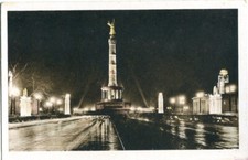 PSB-AK BERLIN Großer Stern m. Siegessäule, Skulpturen Serie Pastell 1936/37