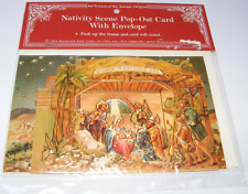 alte Papp 3D Aufstellkrippe Merrimack Gloria in Excelsis Deo Hirten & Könige OVP