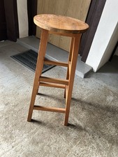 ORG. BARSTUHL OHNE LEHNE Holz HOCKER 76cm HOCH top!!!