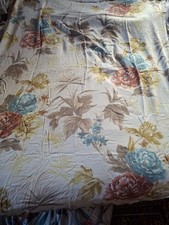 2 x Vintage Vorhang Antik Shabby Landhausstil Blumenmotiv