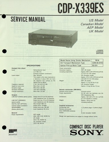 Service manual sony cdp - service,