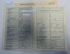 Sammlerstück Zündapp Janus 250 EZ 19.3.1959 Motorrad Pappbrief Datenblatt