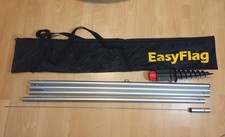 mobiler Alu Fahnenmast Easy Flag 4,52m/5,70m inkl. Bodendübel Fußball Formel 1