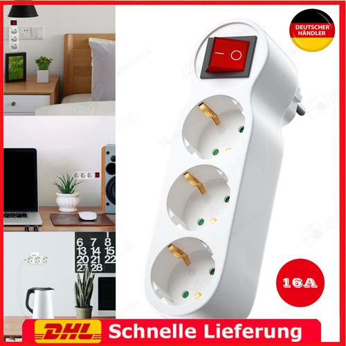 Fach steckdose - 3-fach,