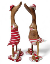 Bambus Holz Bade Enten Paar