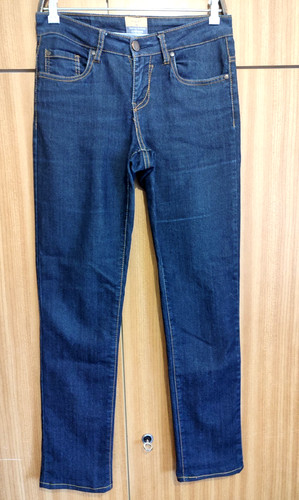 Damen jeans blau orange - damen, jeans,