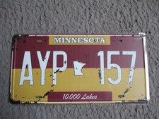 Nummernschild Auto USA Minnesota 10.000 Lakes Kennzeichen aus Sammlung