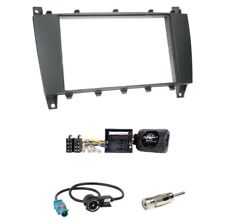 2-DIN Blende schwarz+PIONEER CAN-BUS Lenkradinterface für Mercedes C-Klasse W203