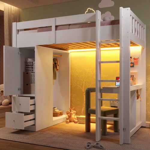Hochbett mit schubladen 1 - mit,