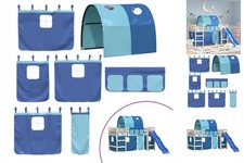 Vorhänge Für Hochbett Mit Tunnel Blau Polyester