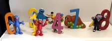 Vintage 6x Sesamstraße Figuren Mit Zahlen Grobi Krümelmonster Bert Graf Zahl 