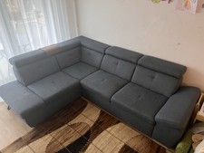 Ecksofa L-Form Grau mit