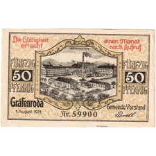 [#291344] Deutschland, Grafenroda, 50 Pfennig, 1921-08-01, UNZ-